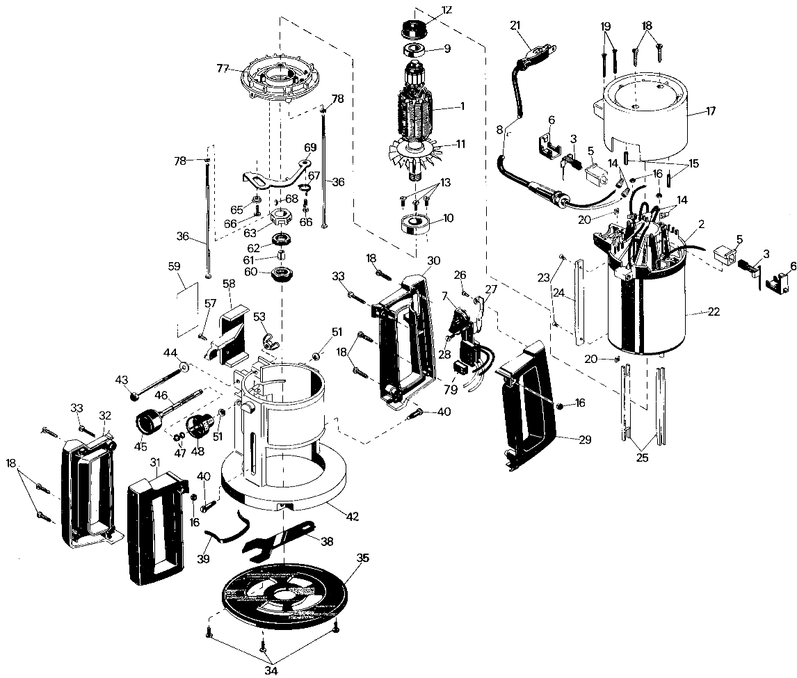 7613 | ROUTERS | ROUTERS, JOINTERS & TRIMMERS | INDOOR | Black & Decker ...