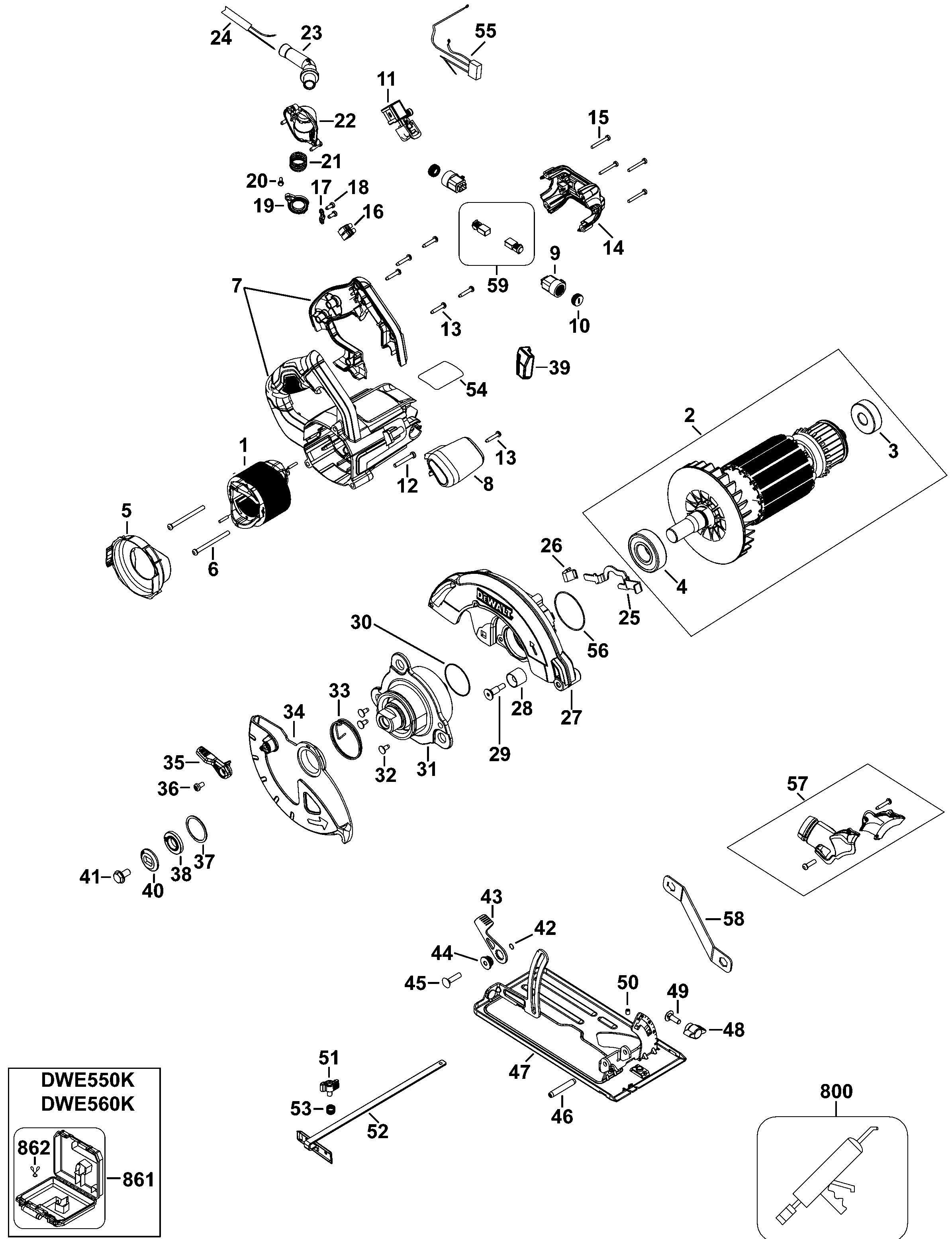 DWE560BR CIRCULAR SAWS WOODWORKING Dewalt null B2B