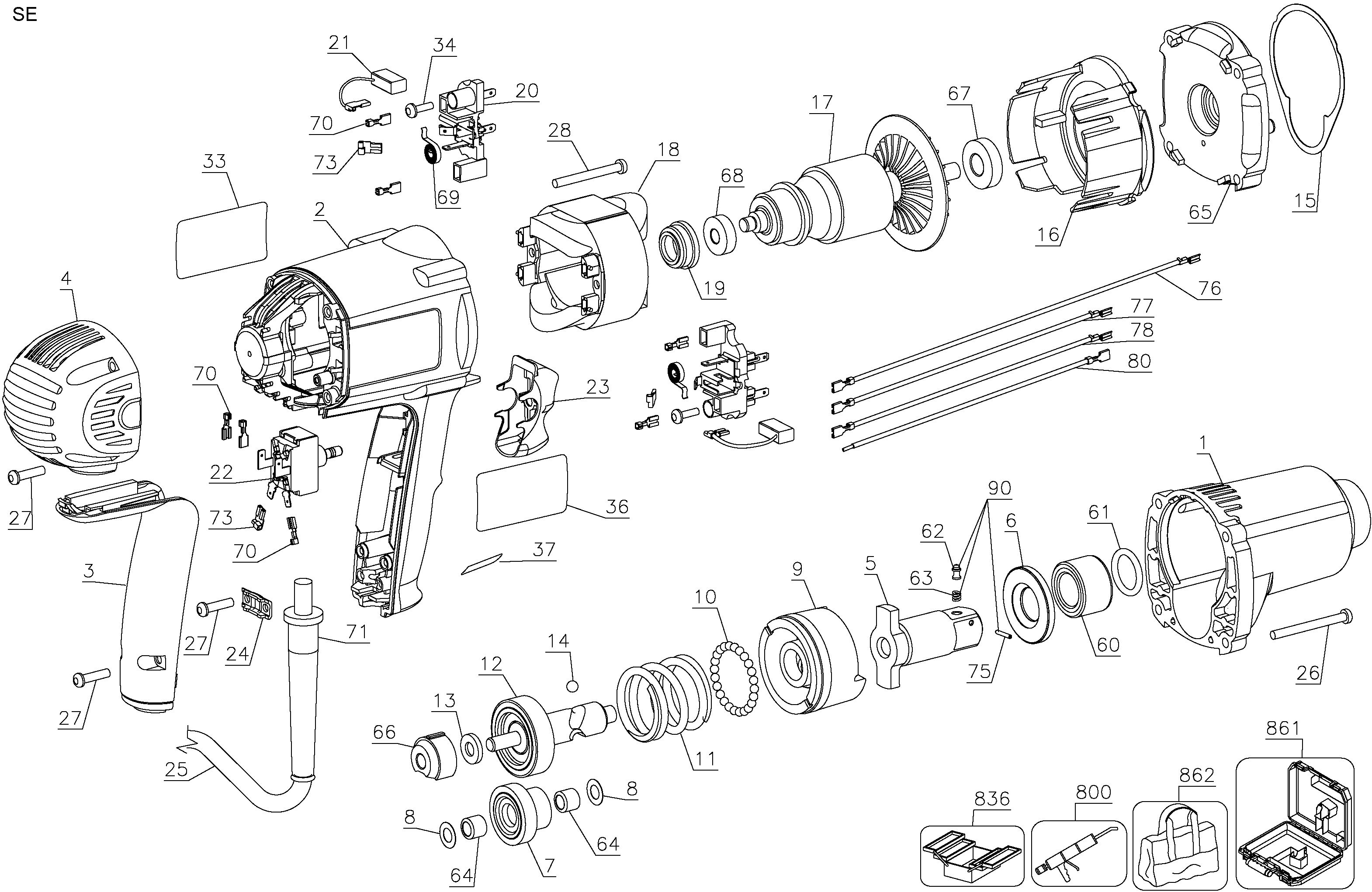 DW292K | IMPACT WRENCHES | SCREWDRVING | Dewalt | null | ServiceNet