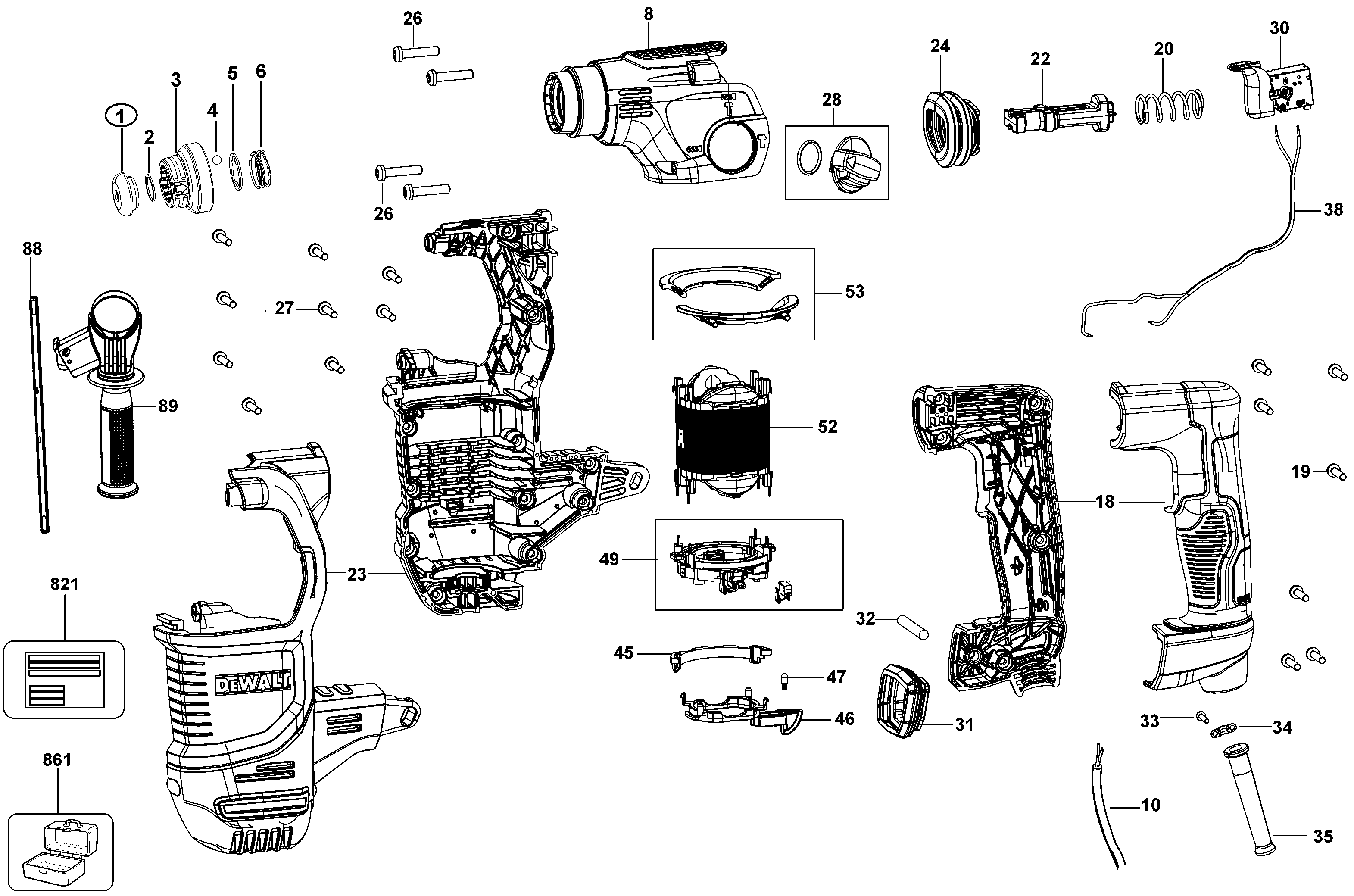 D25333K-CA | ROTARY HAMMERS SDS-PLUS | HAMMERS | Dewalt | null ...