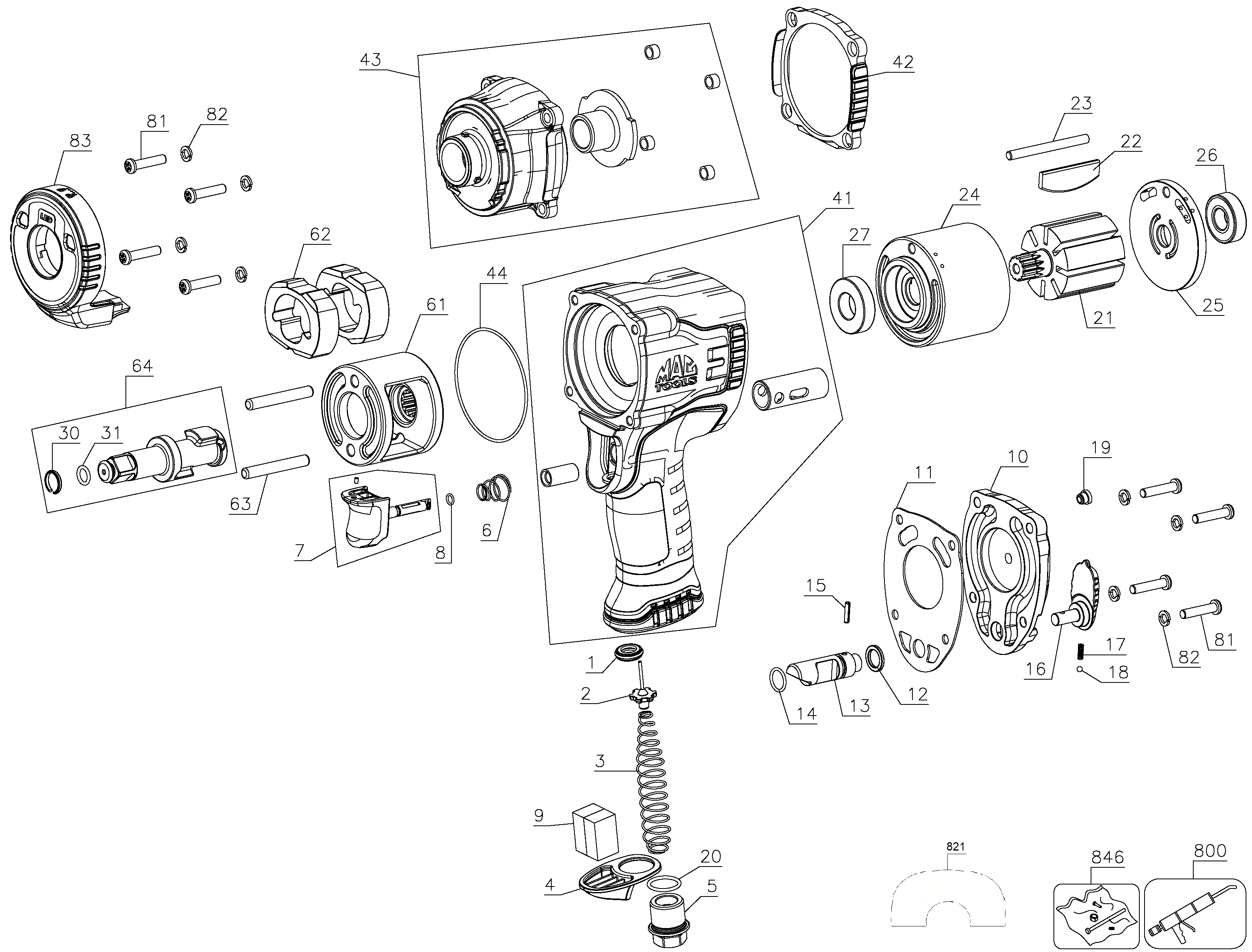 Mac Cmd260 Rv Exploded View MPF990381 | POWER TOOLS | null | ServiceNet